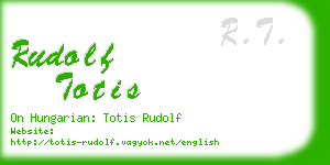 rudolf totis business card